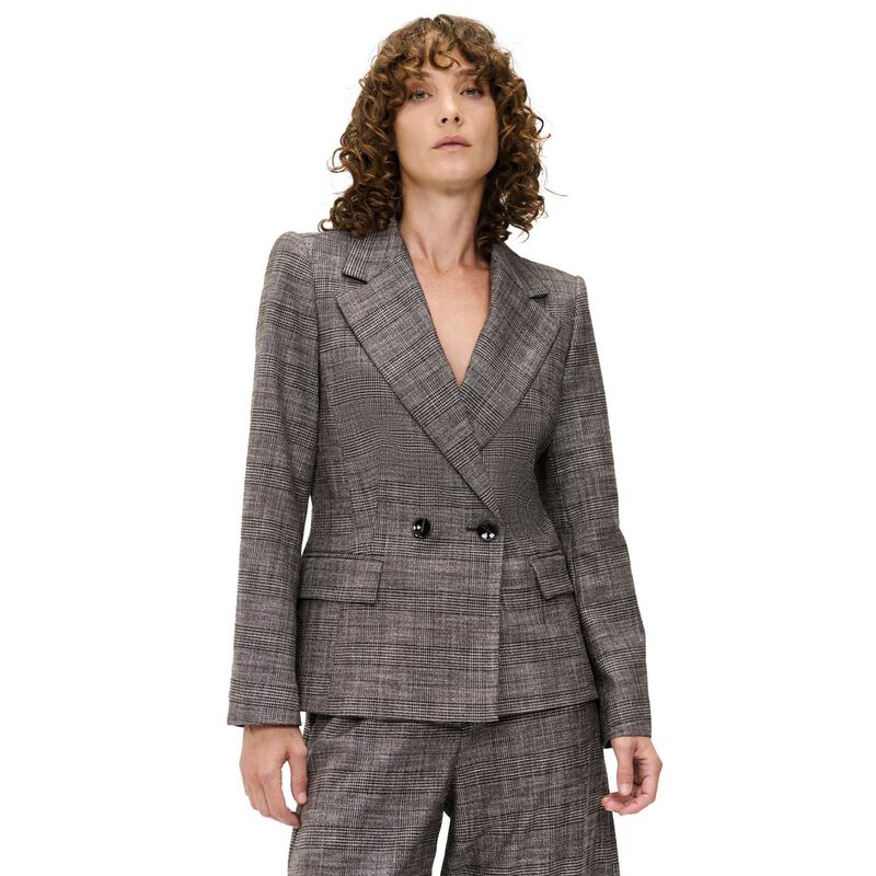 Veronika Maine European Check Blazer image number 0